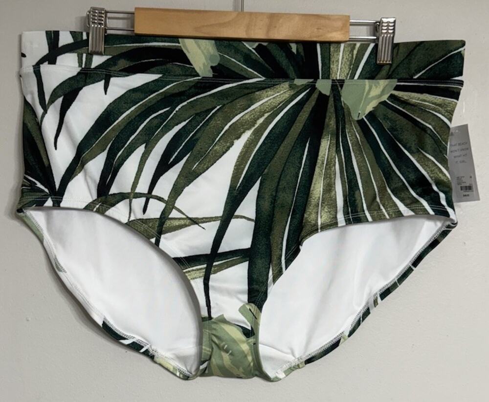 Lane Bryant Cacique Swim Brief Bottoms Women’s Size 22 GRAND PALMS Tropical NEW